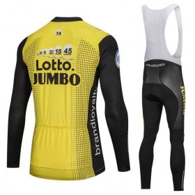 Tenue Cycliste Manches Longues et Collant à Bretelles 2018 LottoNL-Jumbo N001